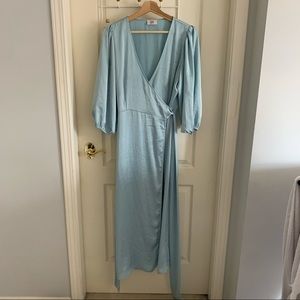 Gorgeous blue wrap dress, Aritzia, size m